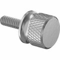 Bsc Preferred Aluminum Flared-Collar Knurled-Head Thumb Screw 4-40 Thread Size 3/8 Long 94567A150